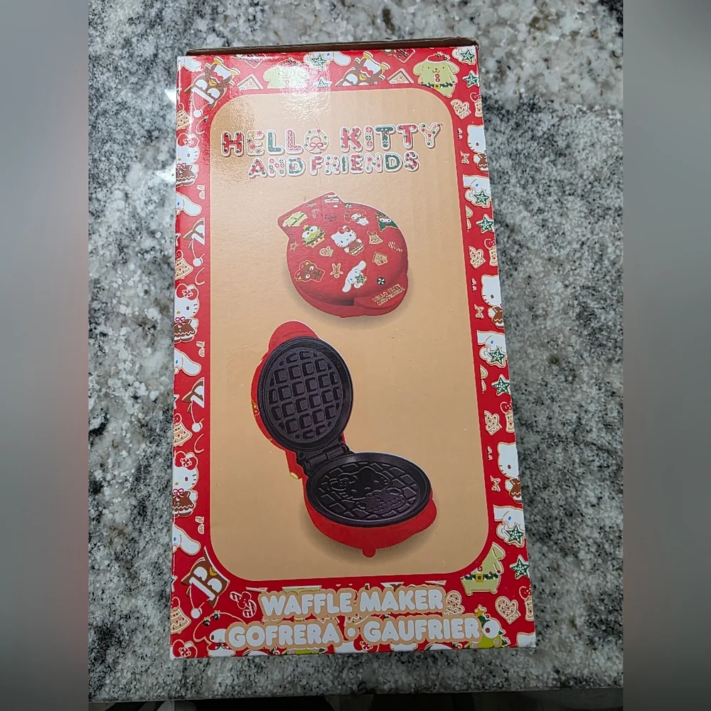 Sanrio Hello Kitty and Friends Holiday Christmas Mini Waffle Maker. NEW.